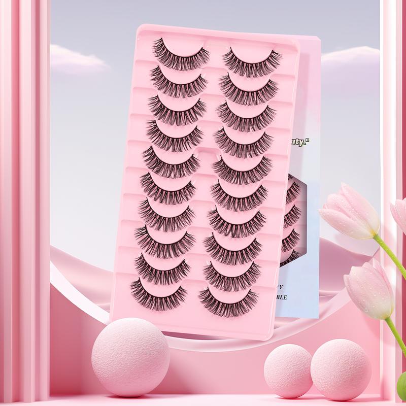 UILULU Eyelash Extension Fluffy  Extensions Daily Makeup Eyelash Extensions 10 Pairs Eyelashes  Lashe Extension D Curl Pack Eyelashes Extensions