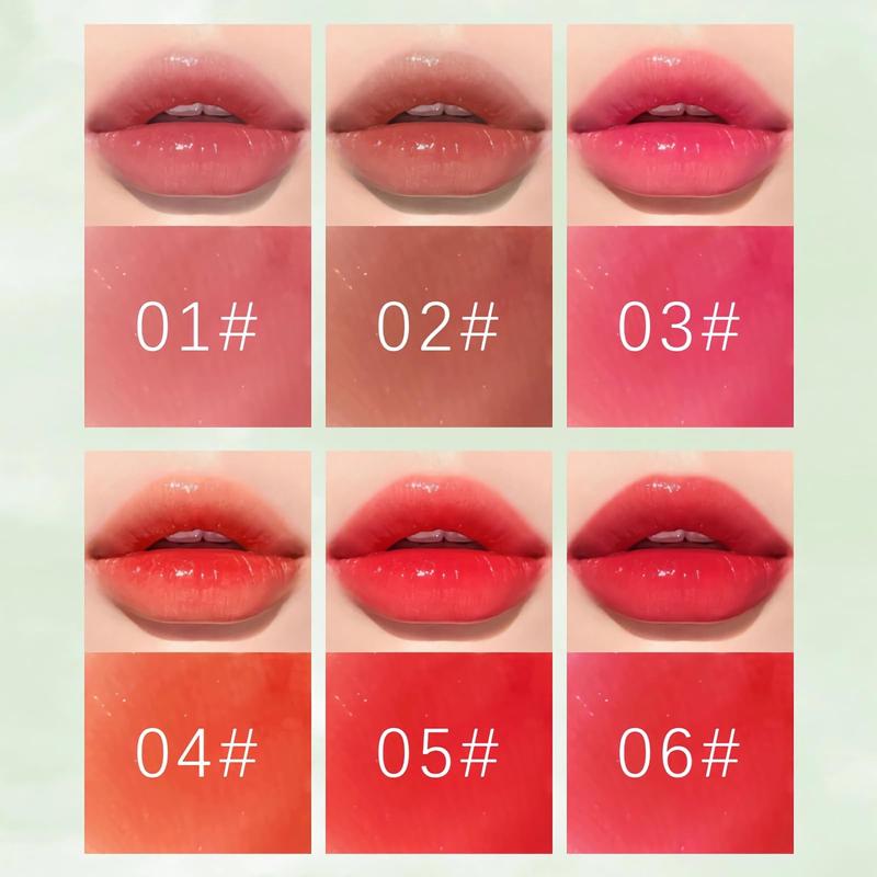 6 Colors Lip Tint Stain Set,Korean Lip Tint Watery Lip Gloss Mini Liquid Lipstick,Multi-use Lip and Cheek Tint Moisturizing Natural Lip Stain,Long-lasting Non-sticky Waterproof Lip Color Makeup Clear Long Lasting