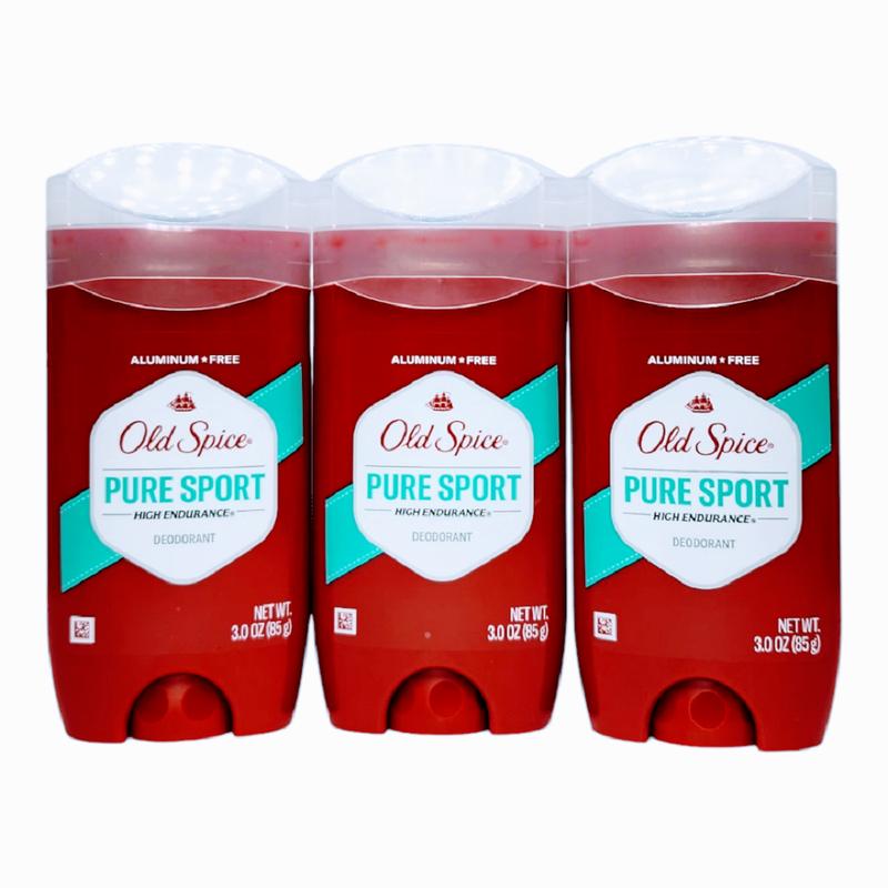 Old Spice Deodorant for Men, Aluminum Free, Pure Sport (3.0 oz. 3 Pack) Body Care Clear Daily