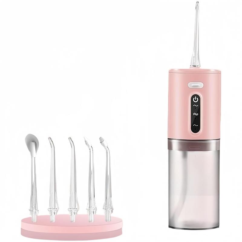 Dental Water Flosser for Teeth Cleaning with 5 Multifunctional Tips&280ml Capacity, Professional  Oral Irrigator