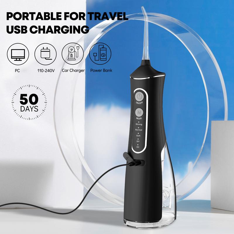 OLASK Water Flosser, USB Rechargeable Cordless Oral Irrigator with 4 Modes, IPX7 Waterproof Powerful Teeth Oral Cleaner for Home, Christmas Gifts