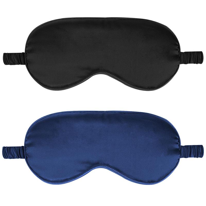 2pcs Satin Sleep Eye Masks, Elastic Blackout Eye Masks, Eye Covers For Travel & Nap