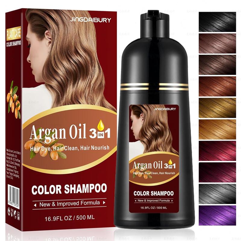 Blonde Brown Hair Dye Shampoo,3 in 1 Argan Oil Color Shampoo Hair Dye for Women & Men, Magic Hair Color Shampoo for Gray Hair, Easy to Use, 500Ml Haircare hair dye shampoo