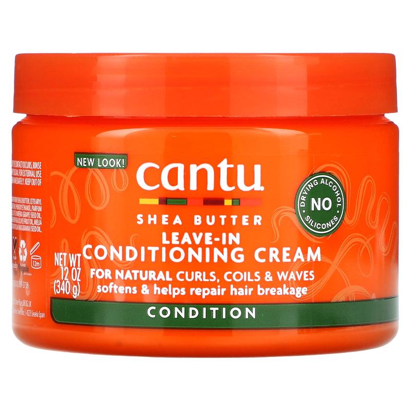 Cantu Shea Butter, Leave-In Conditioning Cream, For Natural Curls, Coils & Waves, 12 oz (340 g)