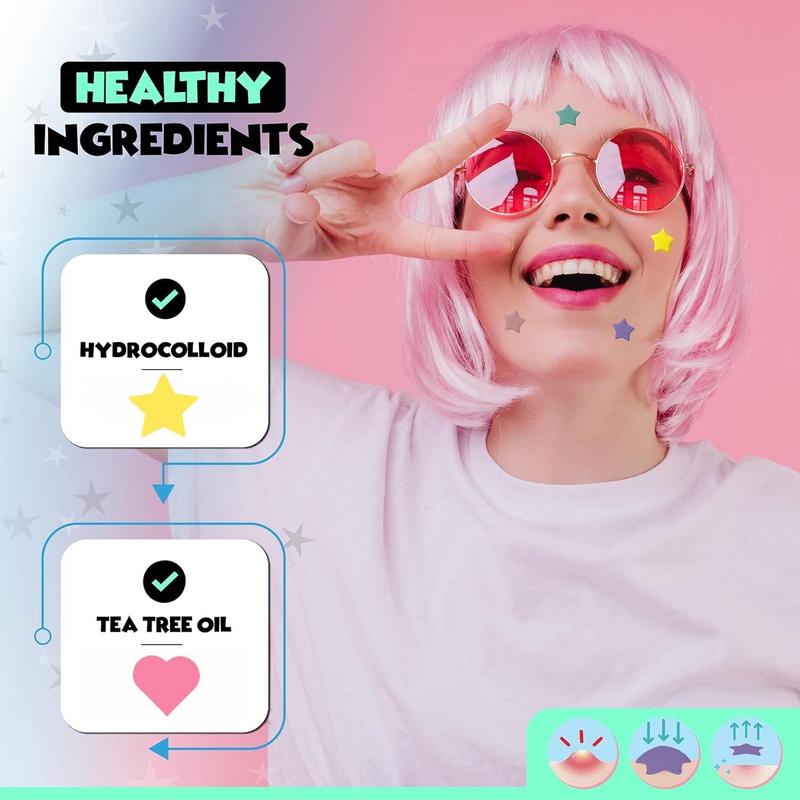 Star & Heart Hydrocolloid Acne Patches – 432 Count | Easy-Peel Acne Stickers for Fast Blemish Care | Cute, Gentle Skin Care for All Skin Types Redness Sensitive Skin Repair