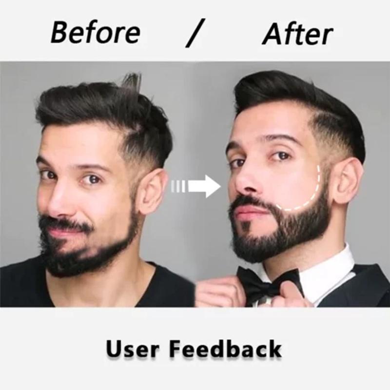 Beard Pen Filler for Men, Beard Pencil Filler for Men, Barber Styling Grooming Pencil - Waterproof & Sweat Proof, Long Lasting, Male Mustache Repair Shape, Effective Enhance Facial Hair