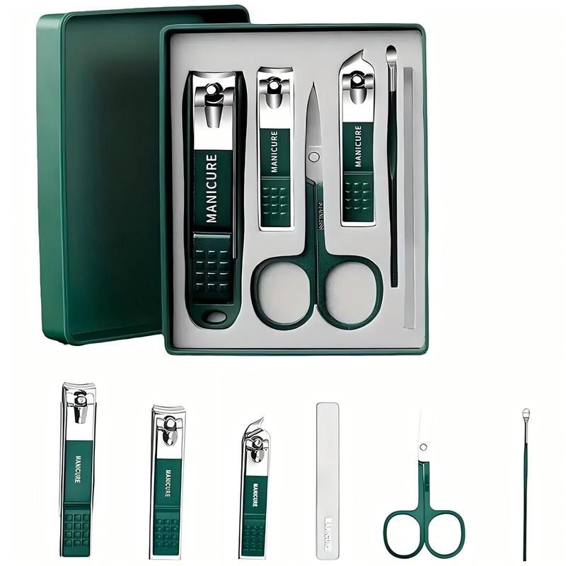 Portable Nail Scissors 12-Piece Set for Home Beauty Professional Tool Kit with Travel Case