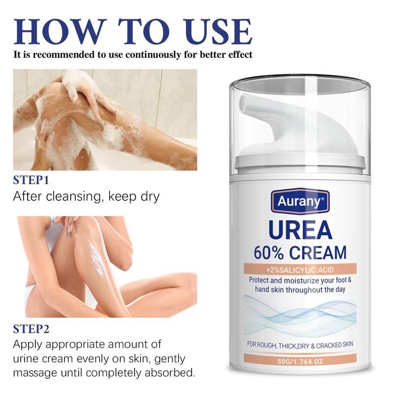 Urea & Salicylic Acid Foot Cream, Deep Moisturizing Foot Care Lotion, Exfoliating Foot Care Moisturizer for Dry Cracked Skin, Body Care Products