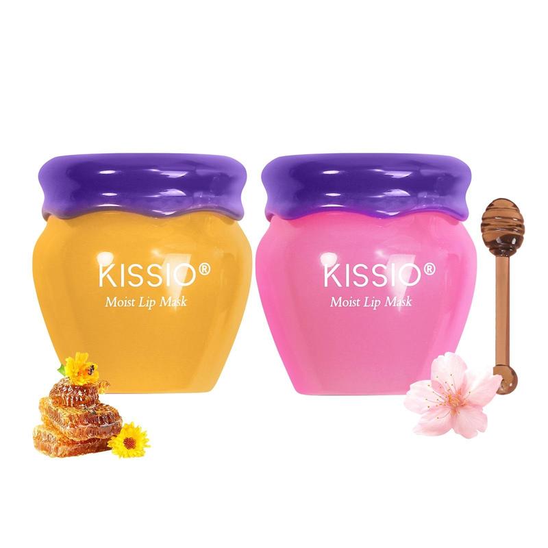 Cherry Blossom & Honey Extract Lip Mask, Day & Night Use Moisturizer Set, Moisturizing Skincare Balm