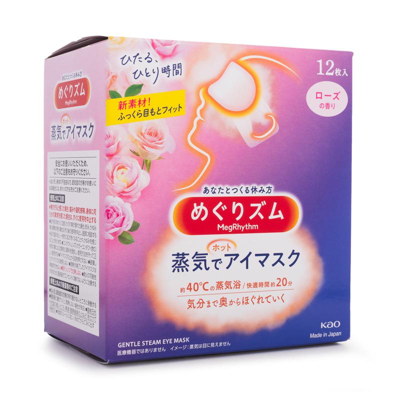 Kao MegRhythm Gentle Steam Eye Mask, Rose 12pcs  1 box