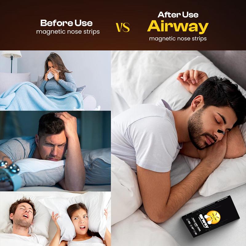 Airway Magnetic Nasal Breathing Strip - Starter Kit for Better Sleep & Reduced Snoring