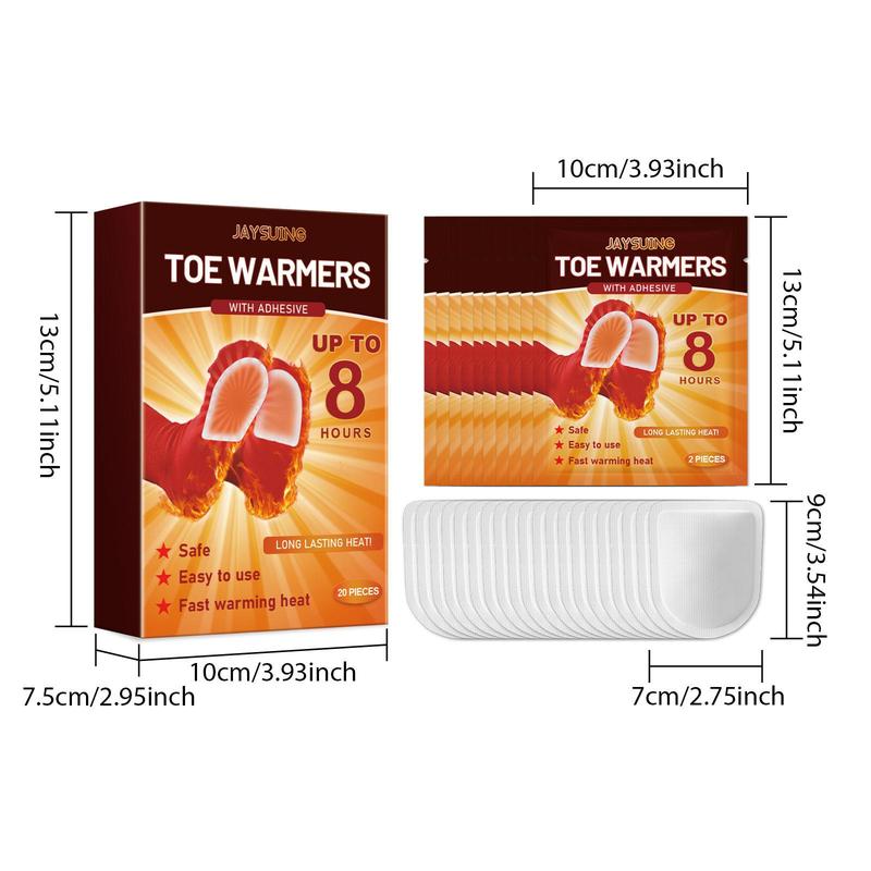 Long Lasting Heat Self-adhesive Foot Warmer, 10pcs 20pcs Portable Heat Patch for Foot Care, Foot Warmer for Men & Women, Christmas Gift