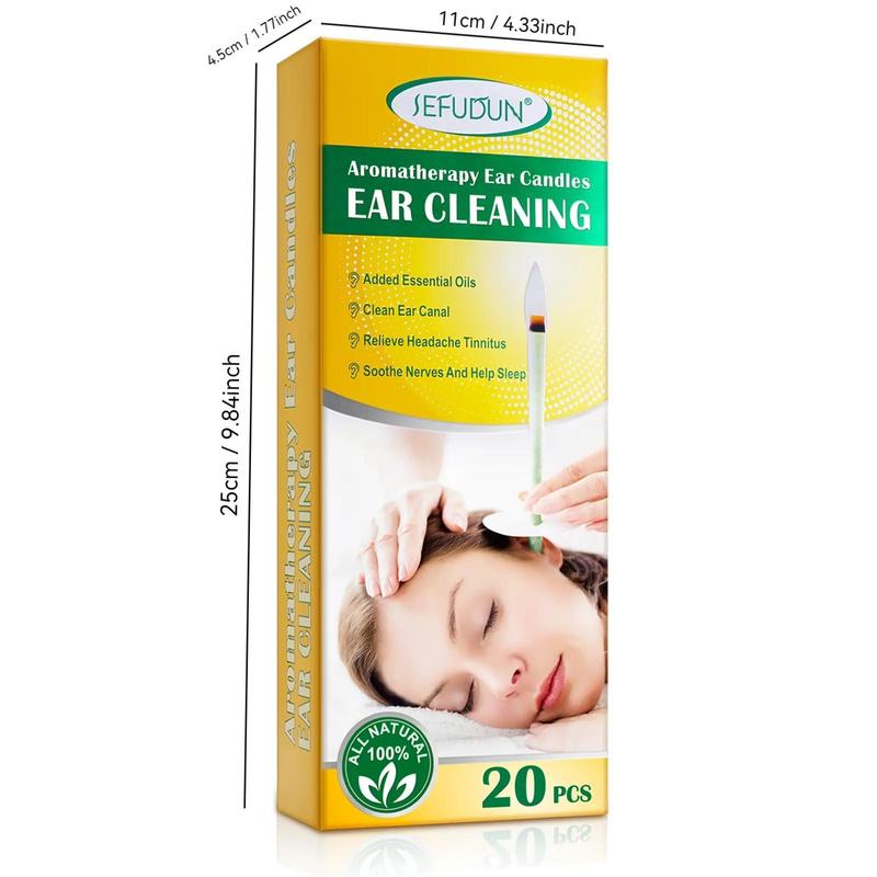 Wax Ear Candle, 20pcs set Ear Cleaning Candle, Ear Wax Removal Tool for Women & Men, Ear Care Product for Daily Use