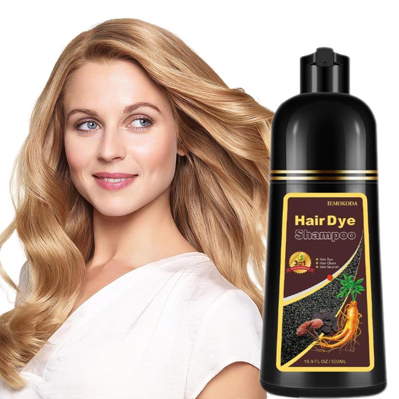 Instant Blonde Brown 3-in-1 Hair Dye Shampoo , Colors in 10-15 mins, 100% Coverage for All Hair Types,Haircare ,16,9Fl Oz 500ml