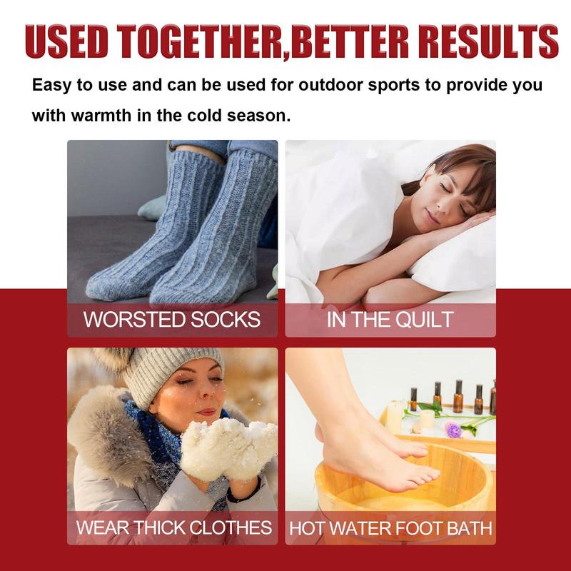 Long Lasting Heat Self-adhesive Foot Warmer, 10pcs 20pcs Portable Heat Patch for Foot Care, Foot Warmer for Men & Women, Christmas Gift