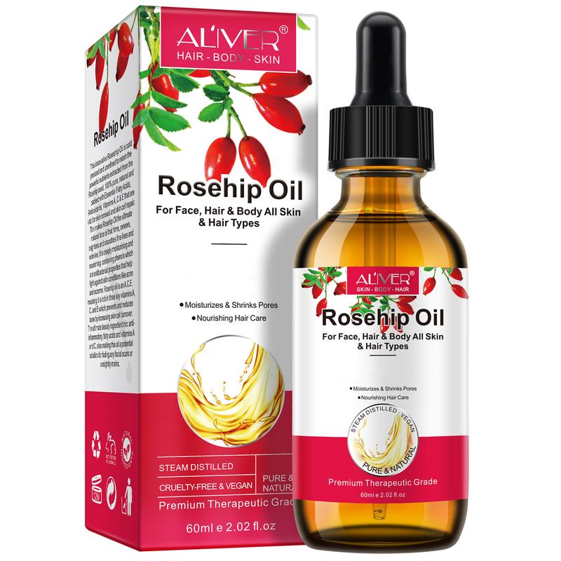 Aliver Natural Massage Oil for Hair & Skin, Rosemary Oil, Black Castor Oil, Rosehip Oil (60ml) Black Castor Oil(60ml)