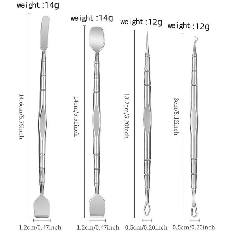 Double-ended Blackhead Cleaning Tool, Stainless Steel Blackhead Extractor Tool, Facial Skin Care Tool for Women & Men