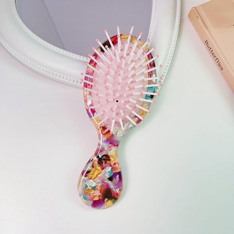 Colorful Hair Brush, Aesthetic Scalp Massage Comb, Hair Detangling & Styling Tool For Women