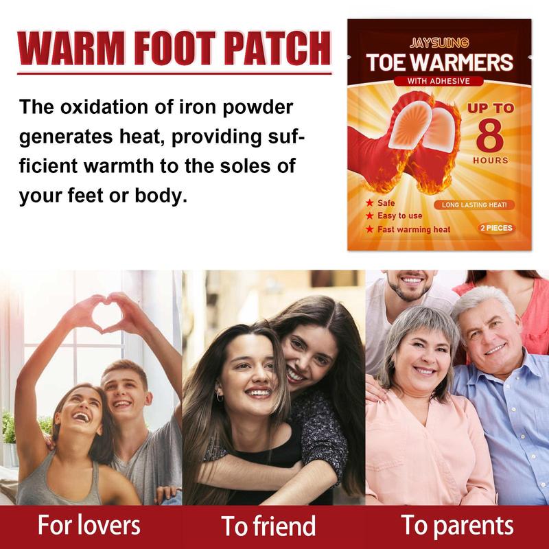 Long Lasting Heat Self-adhesive Foot Warmer, 10pcs 20pcs Portable Heat Patch for Foot Care, Foot Warmer for Men & Women, Christmas Gift