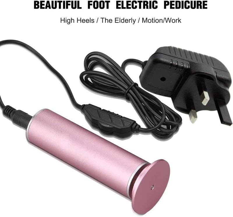 Summer Adjustable Rotatable Electric Foot File with1 Box 60pcs Round Foot File Sandpaper for  Callus Remove Hard Dry Dead Skin  Nail Art Cutics