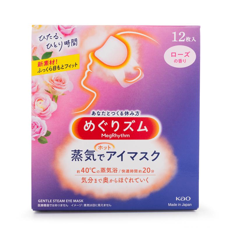 Kao MegRhythm Gentle Steam Eye Mask, Rose 12pcs  1 box