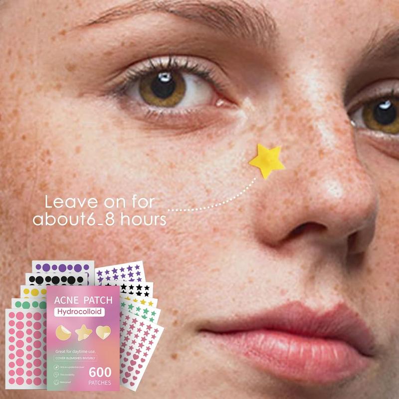 Hydrocolloid Acne Cover Patch, 600pcs box Invisible Acne Patches, Daily Skincare Product for Acne, Acne Clearing Products