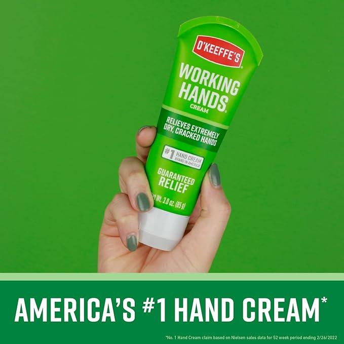 Working Hands Hand Cream; Relieves and Repairs Extremely Dry Hands; 3 oz Tube; (Pack of 2)