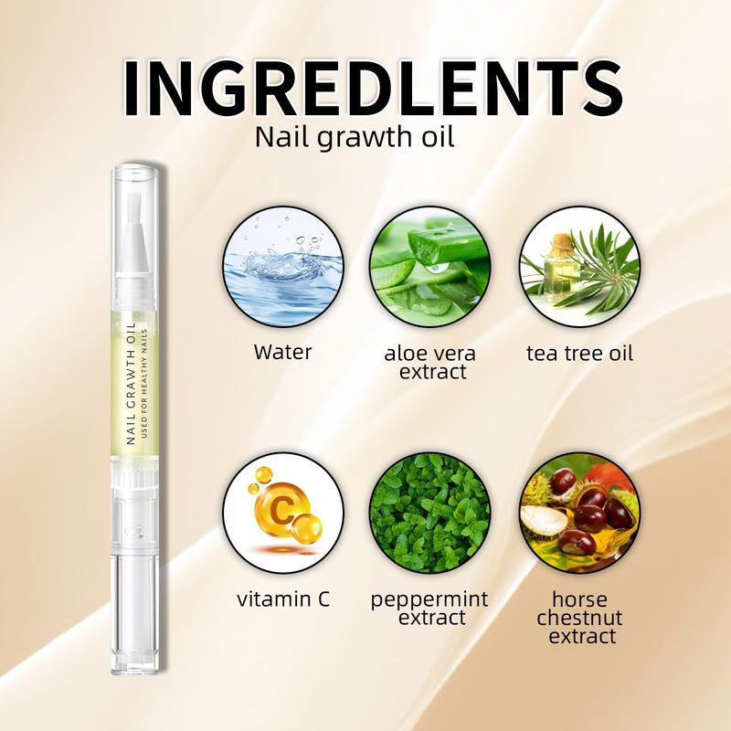 Nail Growth Oil For Strength and Moisture Organic Nail Care Blend Organic Nail Growth Oil for Moisturizing, Strengthening, and Brightening - Vegan & Cruelty-Free Moisture Nail Care Moisturize nail oil