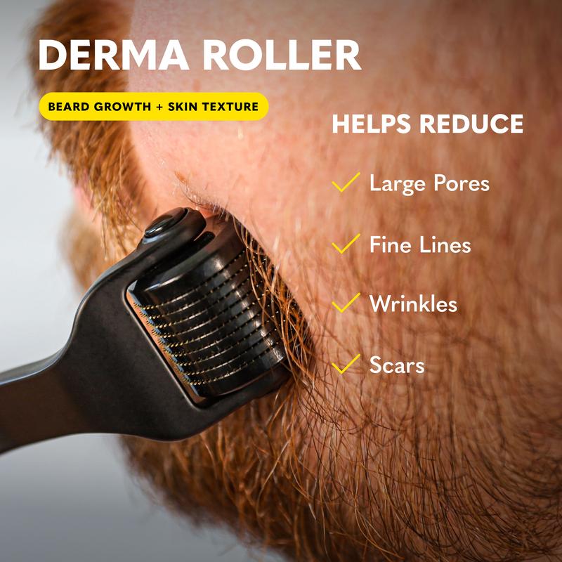 Derma Roller Replacement Head & Cleansing Spray - Beard Club - 0.3mm Titanium Microneedles - Replace, Clean and Prolong Derma Roller Life