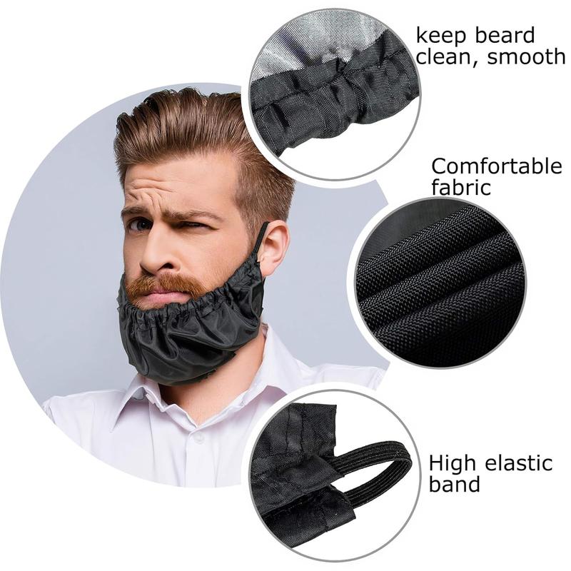 Mens Beard Bonnet for Retention and Healthy Beard Growth 4 Pack Men Beard Cover Soft Beard Conditioning Cap Black Adjustable Beard Bonnet Prevent Split Ends and Hair Breakage Hair Care Comfort