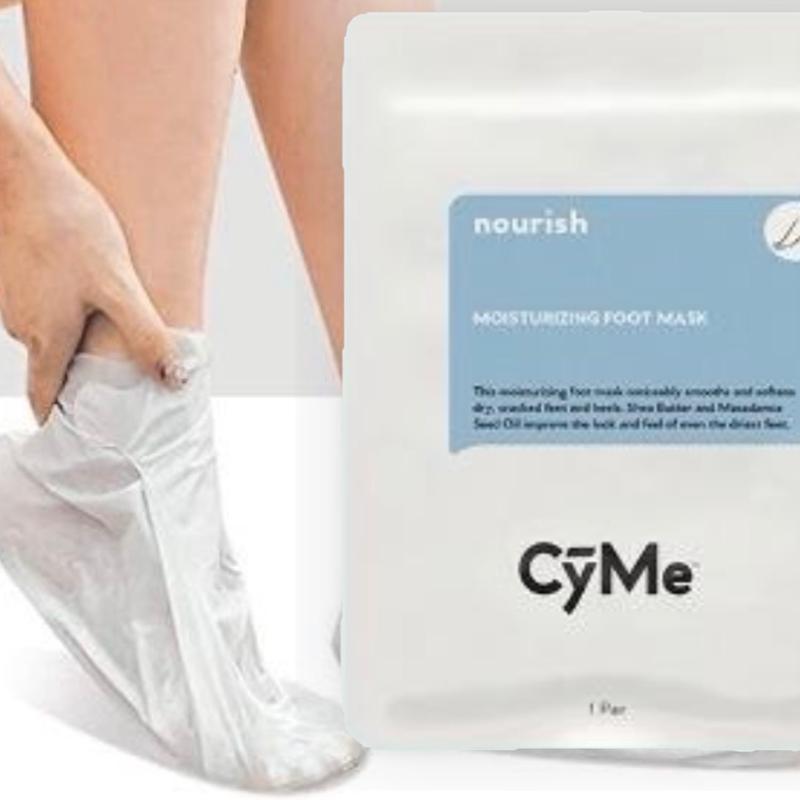 CyMe Nourishing Moisturizing Foot Mask for Dry and Rough Feet - Shea Butter and Macadamia Seed Oil Infused