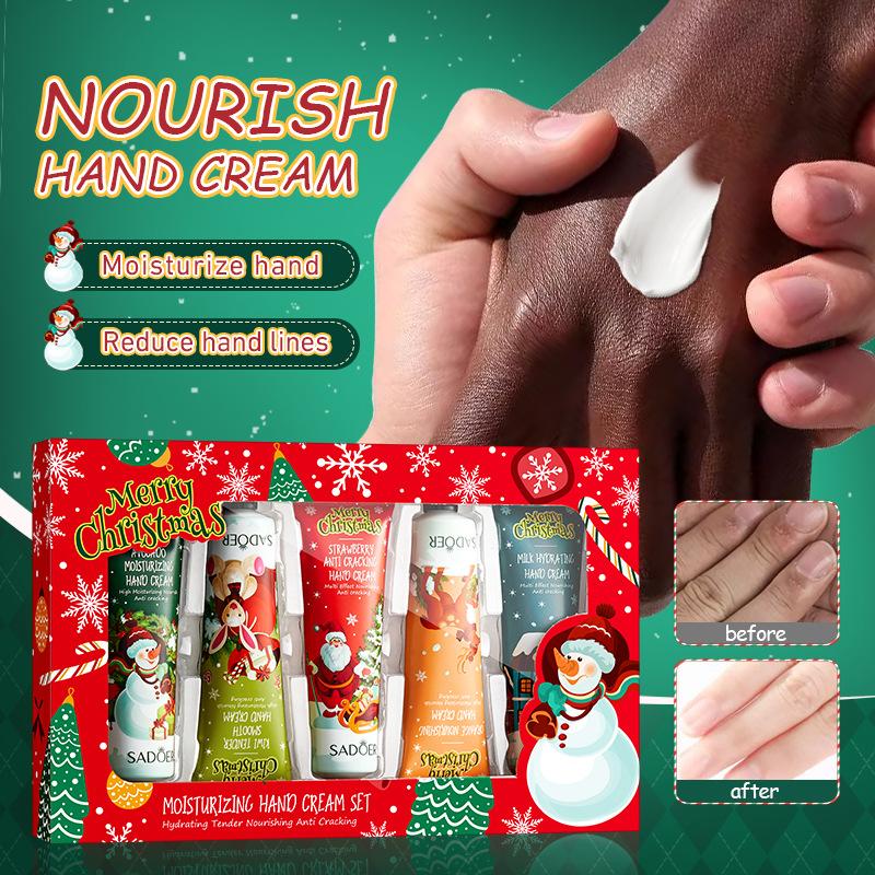 Hand Cream for Dry Cracked Hands, Christmas Gifts for Women Teens,Stocking Stuffers for Adults,Teacher Appreciation Gifts, Natural Plant Fragrance Mini Hand Lotion Moisturizing Hand Care Cream