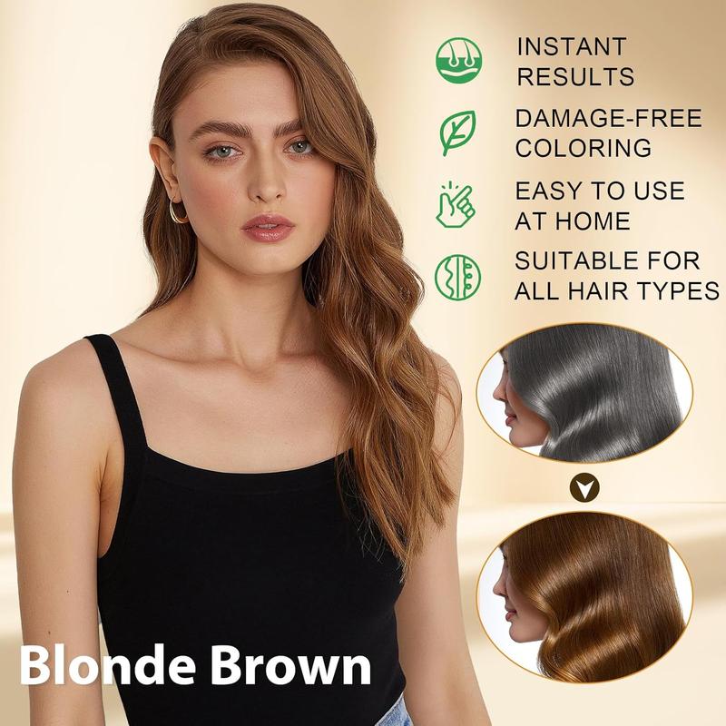 Blonde Brown Hair Dye Shampoo,3 in 1 Argan Oil Color Shampoo Hair Dye for Women & Men, Magic Hair Color Shampoo for Gray Hair, Easy to Use, 500Ml Haircare hair dye shampoo