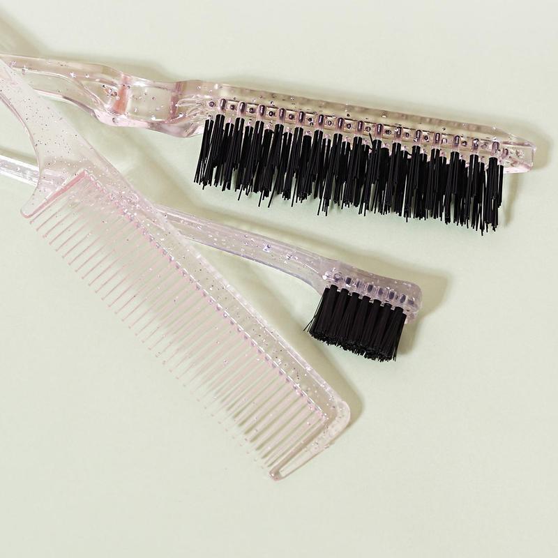 Hair Styling Comb Set, 3 Counts set Hair Comb, Edge Brush, Back Brush, Smoothing Hair Brush, Heatless Styling Tools for Women