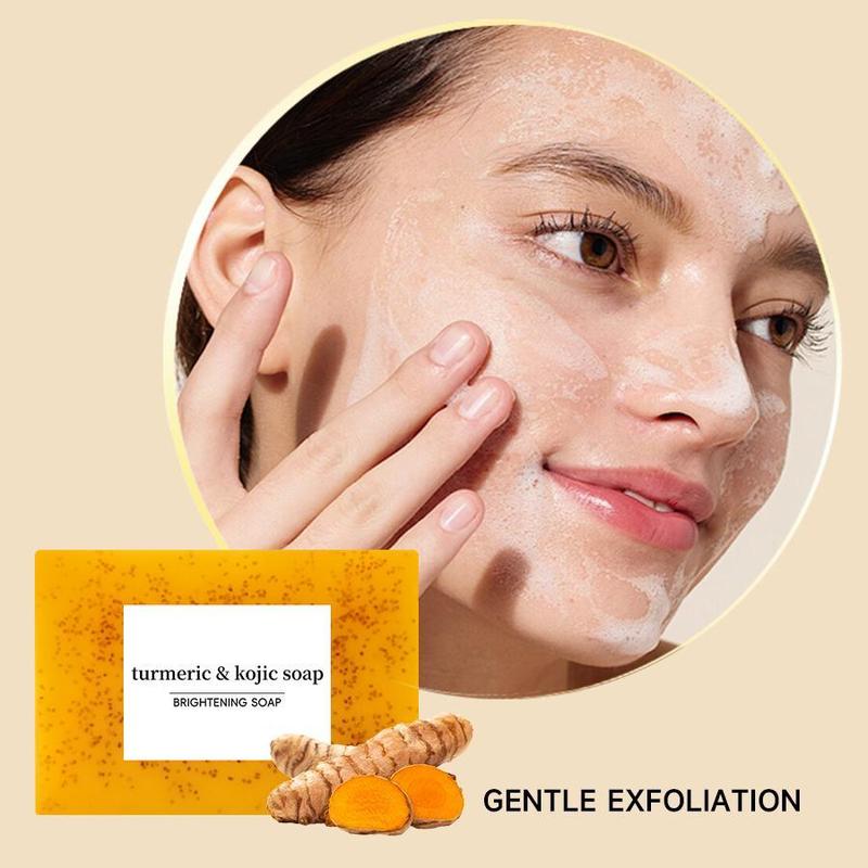 Turmeric Wash and Care Three Piece Set, Turmeric Tablets, Turmeric Cleansing Mousse, Turmeric Soap Facial Cleansing Skincare Facial Cleansing Cleanser