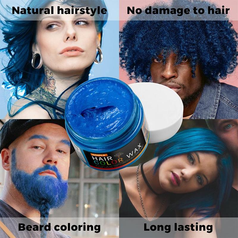 Temporary Hair Color Wax, Long-lasting Safe DIY Hair Color Cream, Easy To Wash Hair Dye Mud, Daily Party Cosplay Men & Women, Christmas, Christmas Gift