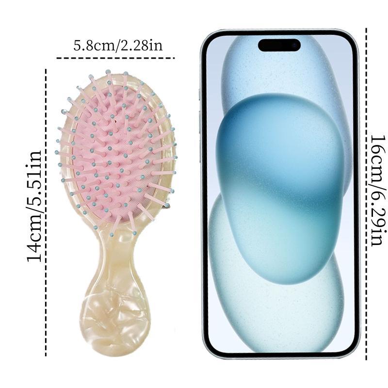 Colorful Hair Brush, Aesthetic Scalp Massage Comb, Hair Detangling & Styling Tool For Women