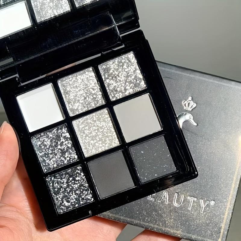 Matte Glitter Eyeshadow Palette, Smoky Eye Shadows Palette, Glittering Colorful Soft Eye Makeup Powder Palette, High Pigmented Blendable Eyeshadow Powder