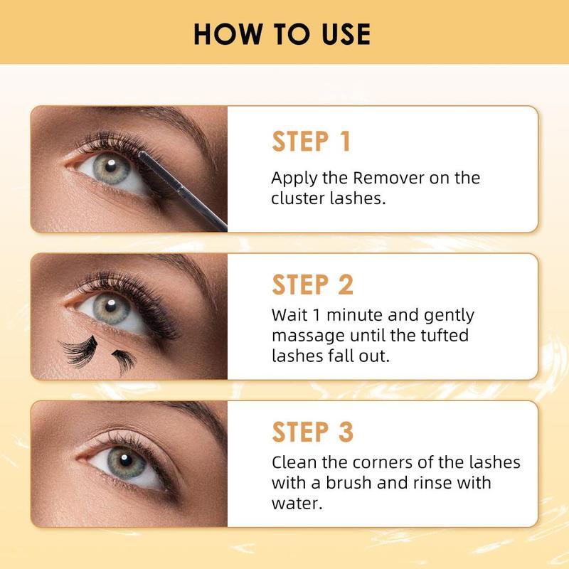 Eyelash Extension Remover, Gentle Lash Remover for Cluster Lashes, Lash Clusters DIY Eyelash Extension Remover, Diy Lash Extension Remover