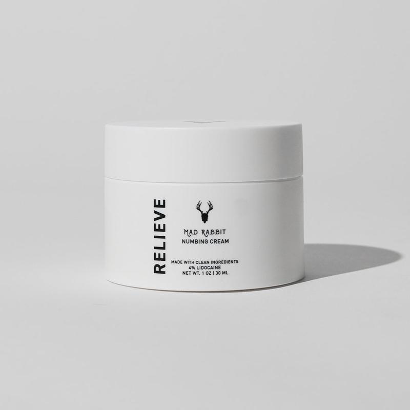 Mad Rabbit Numbing Cream with Menthol -  Maximum Strength, Cream for Tattoos, Permanent Makeup - Vegan