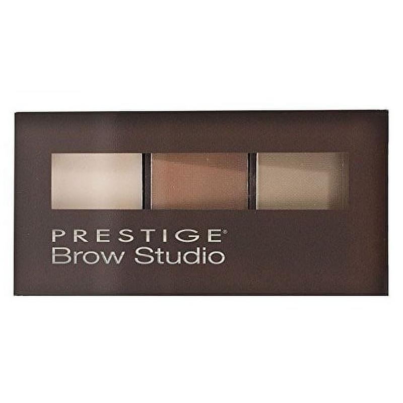 Prestige Cosmetics Brow Studio - Medium (BPS-02) with Brow Tools and Two Brow Powders for Perfect Eyebrow Makeup - Brush Setting Setting Setting