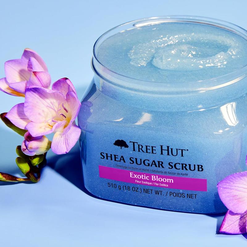 Tree Hut Exotic Bloom Shea Sugar Exfoliating & Hydrating Scrub, 18 oz