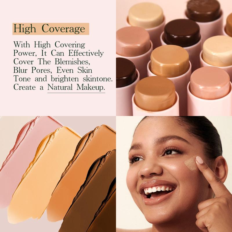 Long-lasting Concealer Stick, 6 Counts set Moisturizing Concealer, Highlighter, Concealer Stick, Makeup Tool for Women & Girls