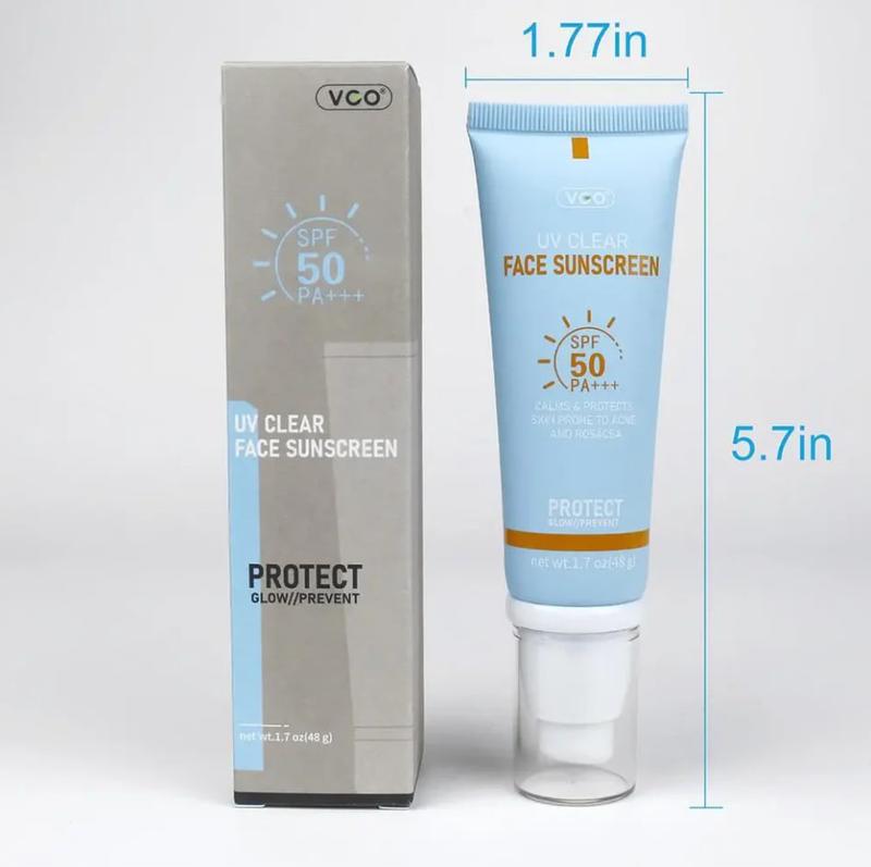 Buy one and get one free VGO Sunscreen SPF 50 PA+++ 48g UV protection lightweight moisture-A2 Cream Facial Moisturizing Skincare