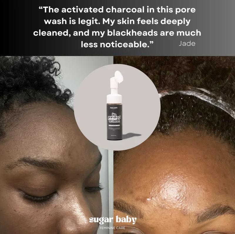 NEW - SugarBabySkin - Deep Pore Facial Wash - Gentle Daily Cleanser with Silicone Pump