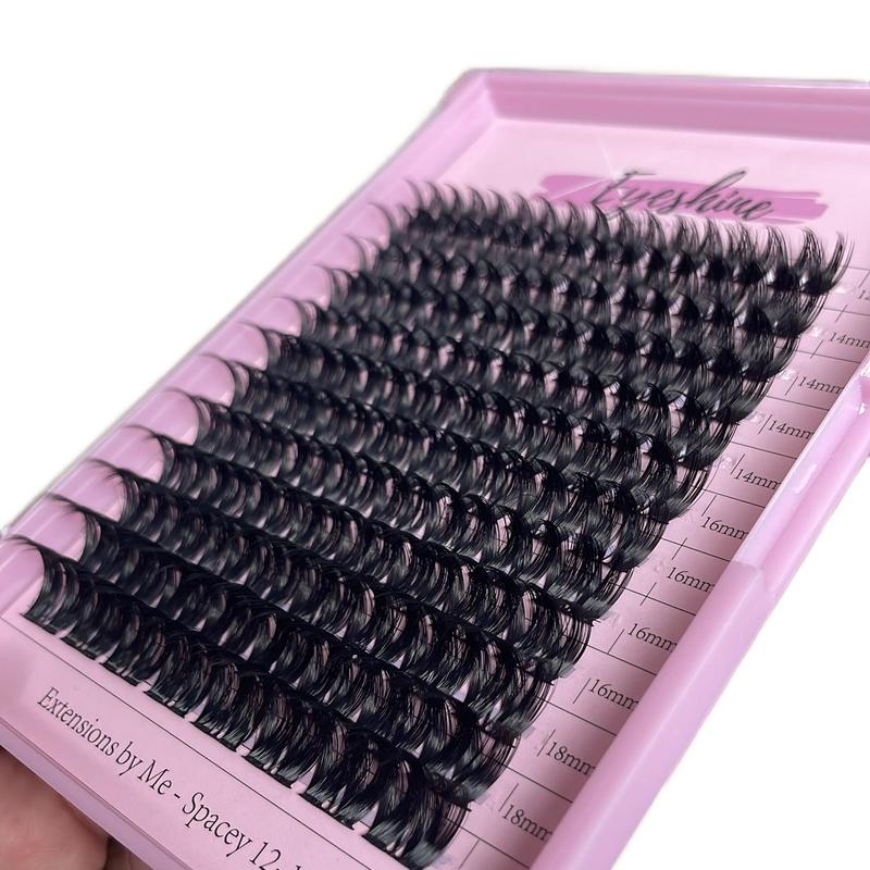 Eyeshine Spacey (black 12-18mm) lashes, New Forever Curl hair fiber - glue sold separately