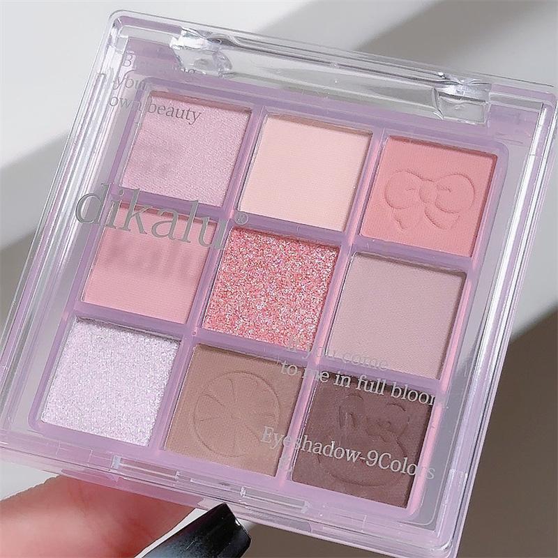 9 Color Eyeshadow Palette, Matte & Glitter Eye Shadows Palette, Long Lasting Shimmering Eye Shadow Makeup Products