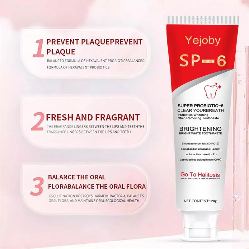 [90% People Choose] Probiotics Bright Brighten Toothpaste, Sp 6 Toothpaste, Sp-6 Brighten Toothpaste,Brighten Toothpaste Sp-6, Sp-6 Probiotics Brighten Toothpaste, Fresh Breath