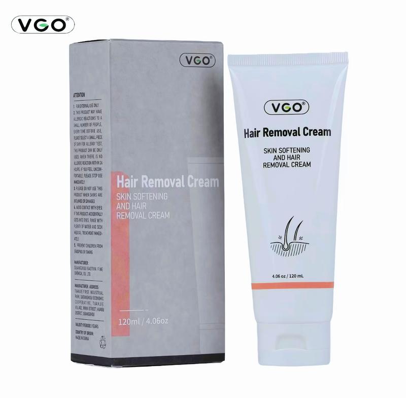 VGO Hair Removal Cream for Women and Men, once taken off, is clean and universal all over the body, mild depilation,120ml 4.06oz Body Care Smooth Cosmetic Wax Gentle Jojoba Sensitive Comfort bodyhair bleach