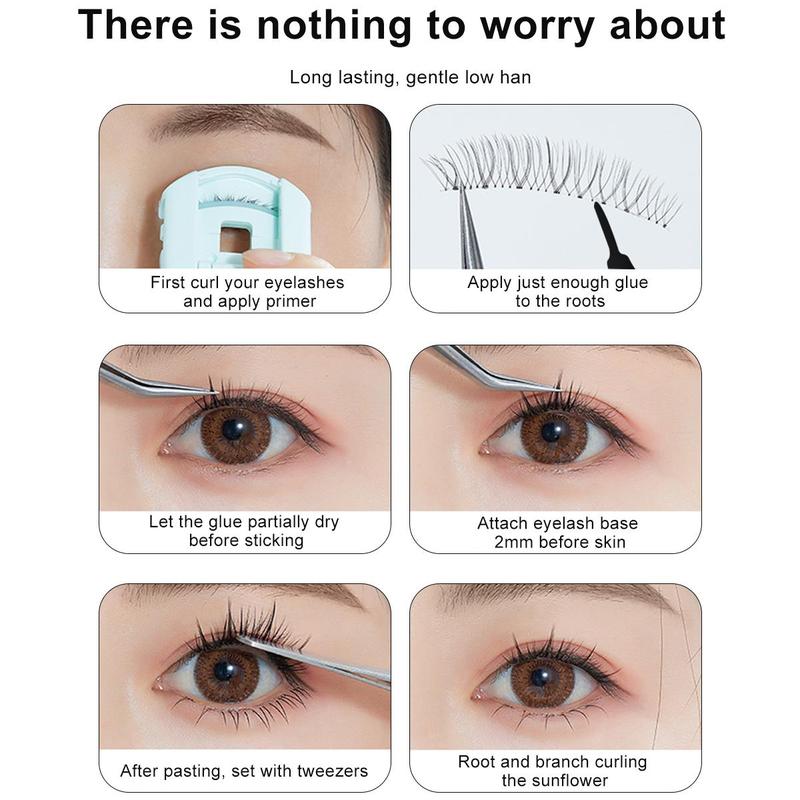 Long Lasting Fast Drying Eyelash Glue, Waterproof Eyelash Extensions Enhancer, Professional Eye Makeup Tool for Women & Girls